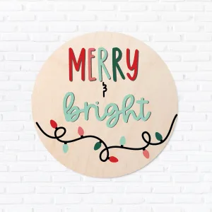 Merry & Bright Door Hanger
