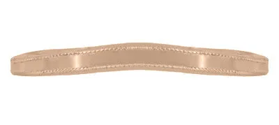 Millgrain Edge Curved Wedding Band in 14 Karat Rose ( Pink ) Gold