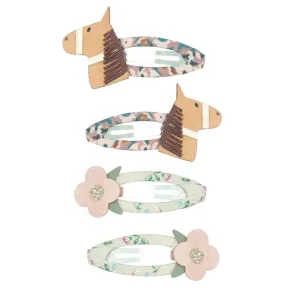 Mimi & Lula Horse & Flower Hair Clips