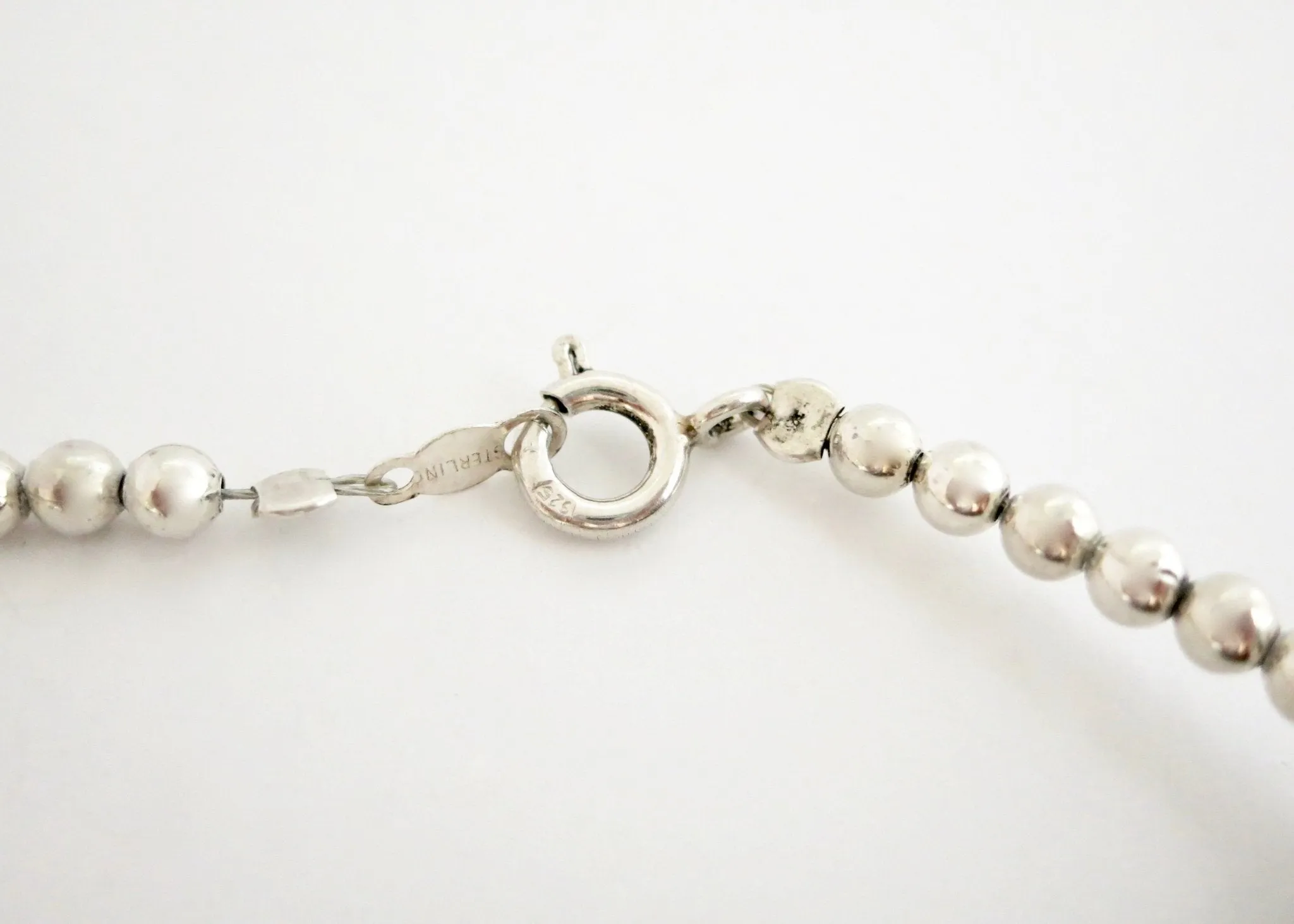 Minimalist wood, silver and tiger's eye necklace