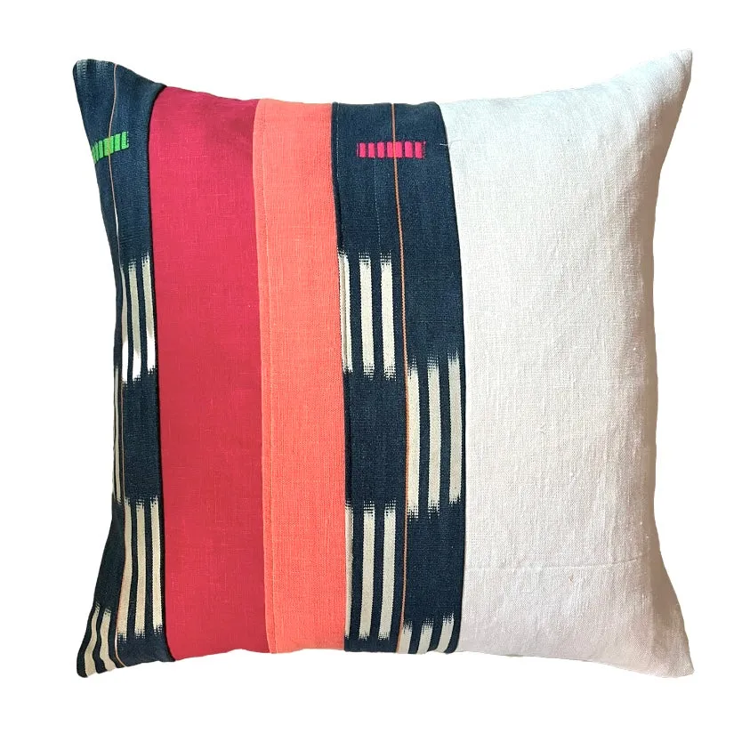 Mud Cloth Indigo   Linen 22”x22”