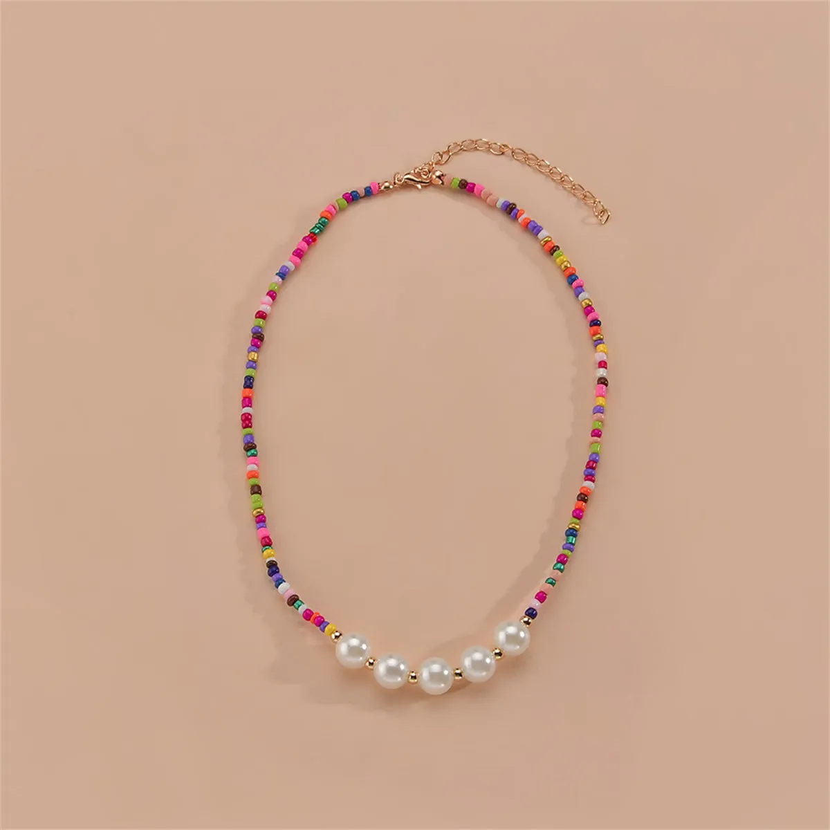 Multicolor Howlite & Pearl 18K Gold-Plated Beaded Necklace