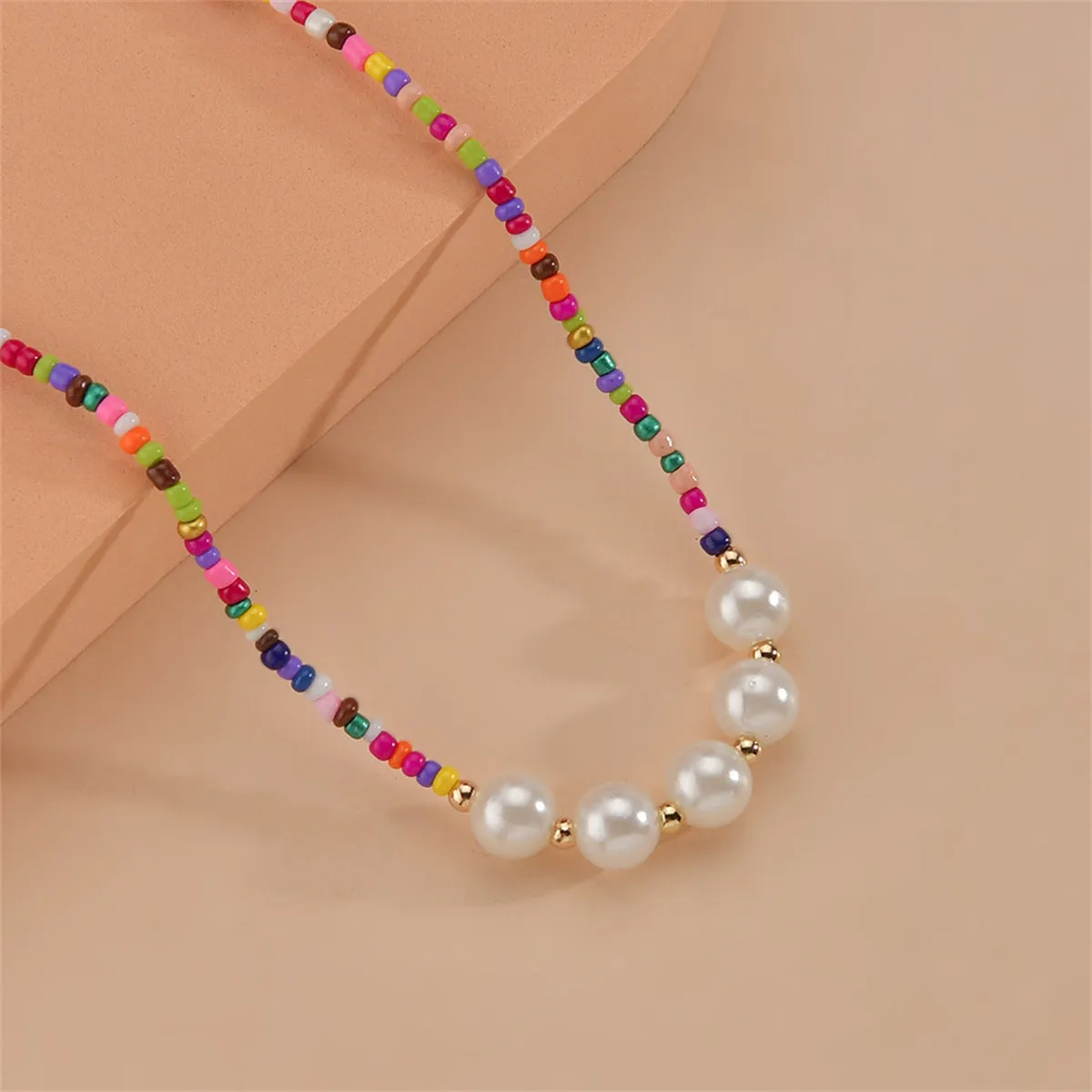 Multicolor Howlite & Pearl 18K Gold-Plated Beaded Necklace