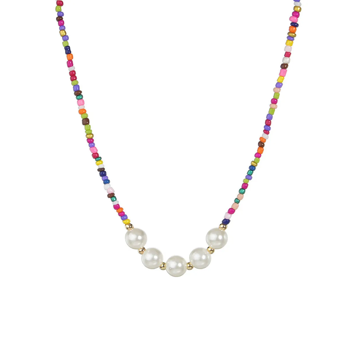 Multicolor Howlite & Pearl 18K Gold-Plated Beaded Necklace
