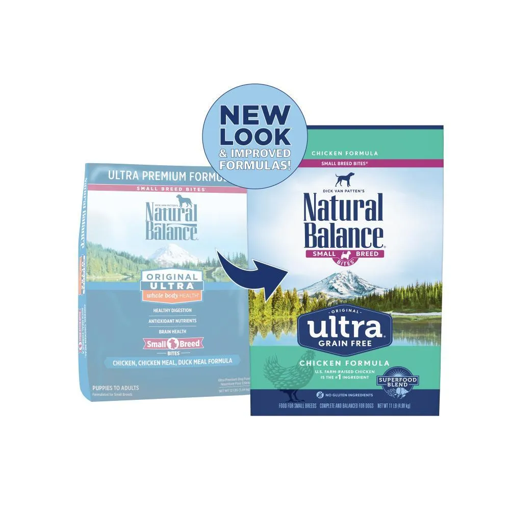 Natural Balance Original Ultra Grain Free Small Breed Bites Chicken Recipe Dry Dog Food