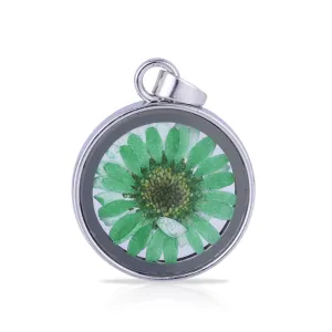 Natural Real Dried Flower Locket Round Glass Locket Pendant,Pressed Flowers for Locket Necklace,Botanical Jewelry 1PCS
