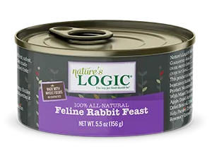 Nature's Logic Rabbit Meal Feast 156g Canned Cat Food