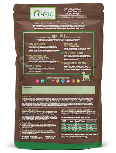 Nature's Logic Venison Meal Feast 2.24kg Dry Dog Food