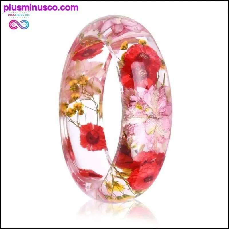 New Dried Flower Resin Bracelet Bangle Inside Best Gifts for