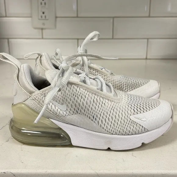 Nike Air Max 270 Little Kids' Shoe AO2372-103 Size 12.5 C White