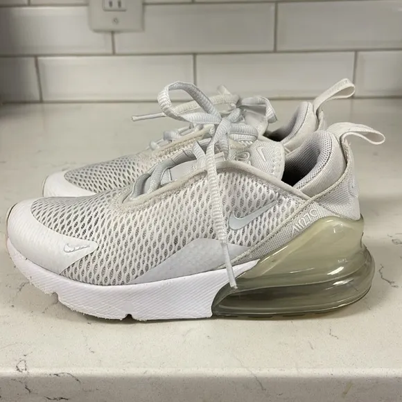 Nike Air Max 270 Little Kids' Shoe AO2372-103 Size 12.5 C White