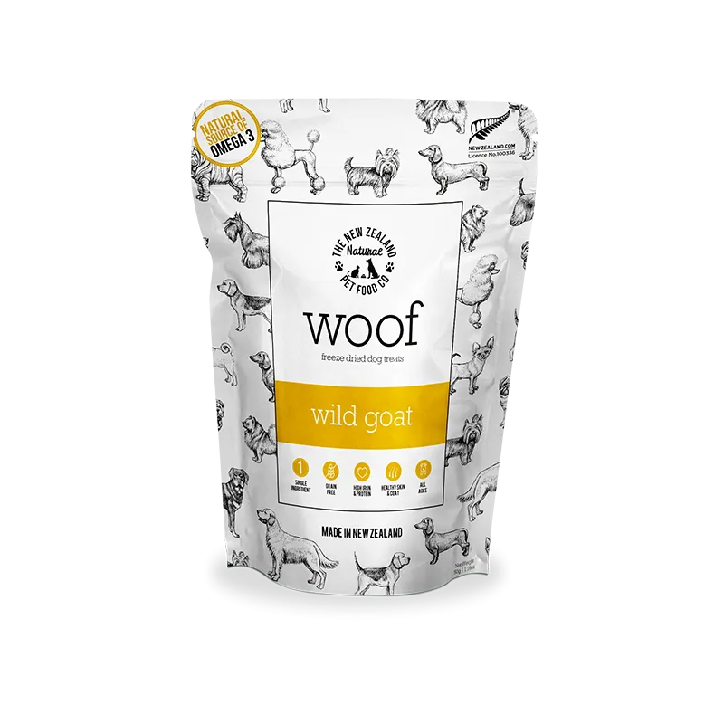 NZ Natural Pet Food Co- Freeze Dried-  Treats - Woof -  Wild Goat Treat 50g