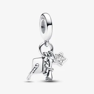 Pandora 2024 Graduation Triple Dangle Charm