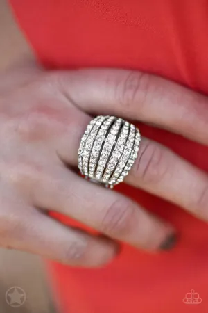 Paparazzi - Blinding Brilliance  - White Rhinestone Ring