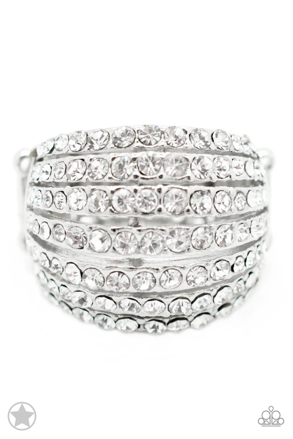 Paparazzi - Blinding Brilliance  - White Rhinestone Ring