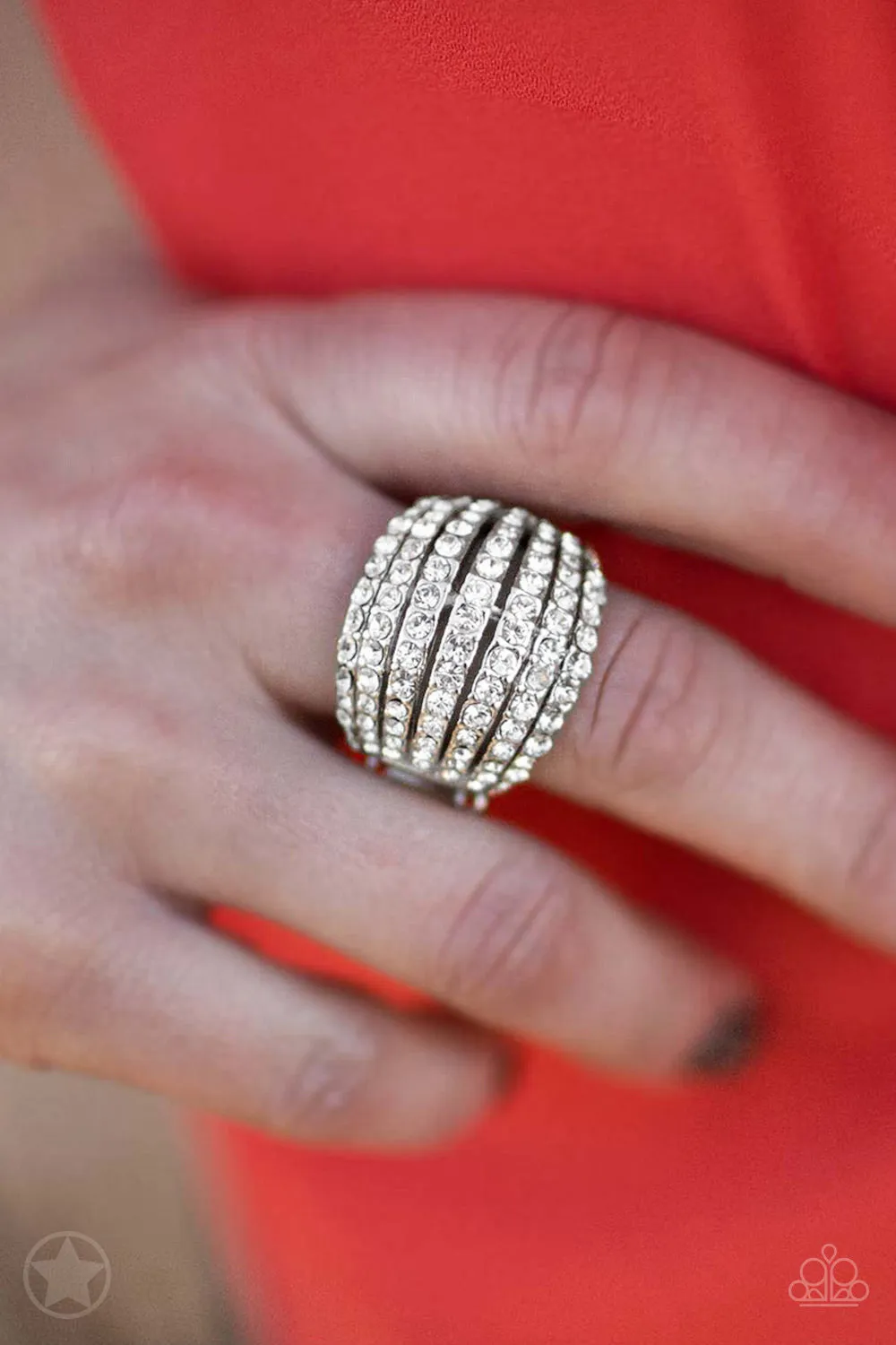 Paparazzi - Blinding Brilliance  - White Rhinestone Ring