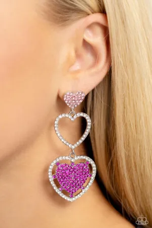 Paparazzi Couples Celebration Earrings Pink