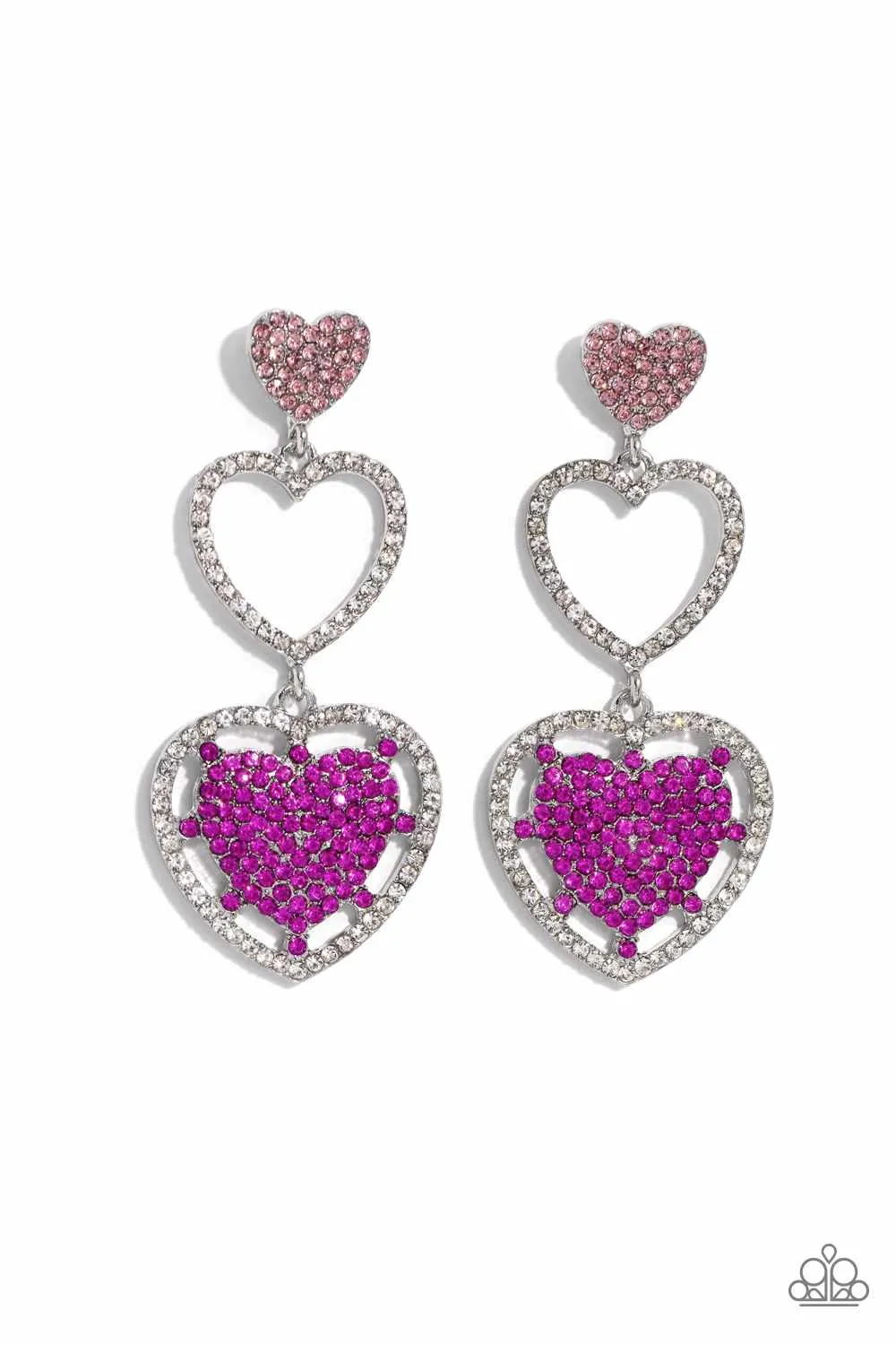 Paparazzi Couples Celebration Earrings Pink