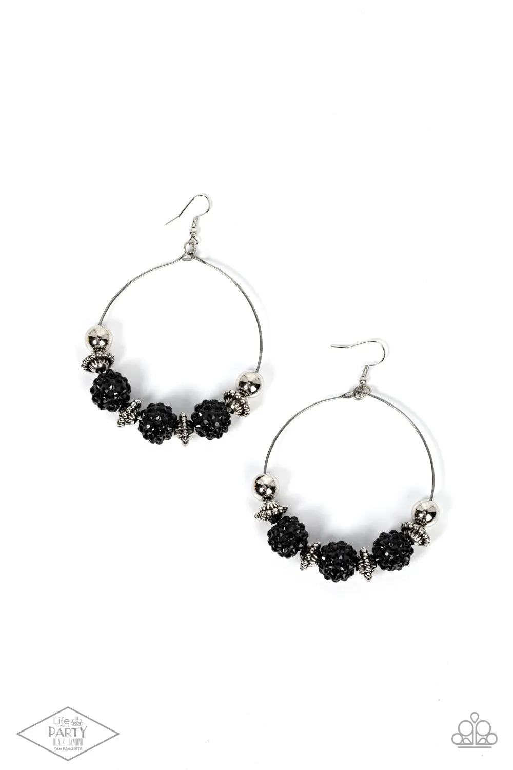 Paparazzi I Can Take a Compliment - Black Earrings
