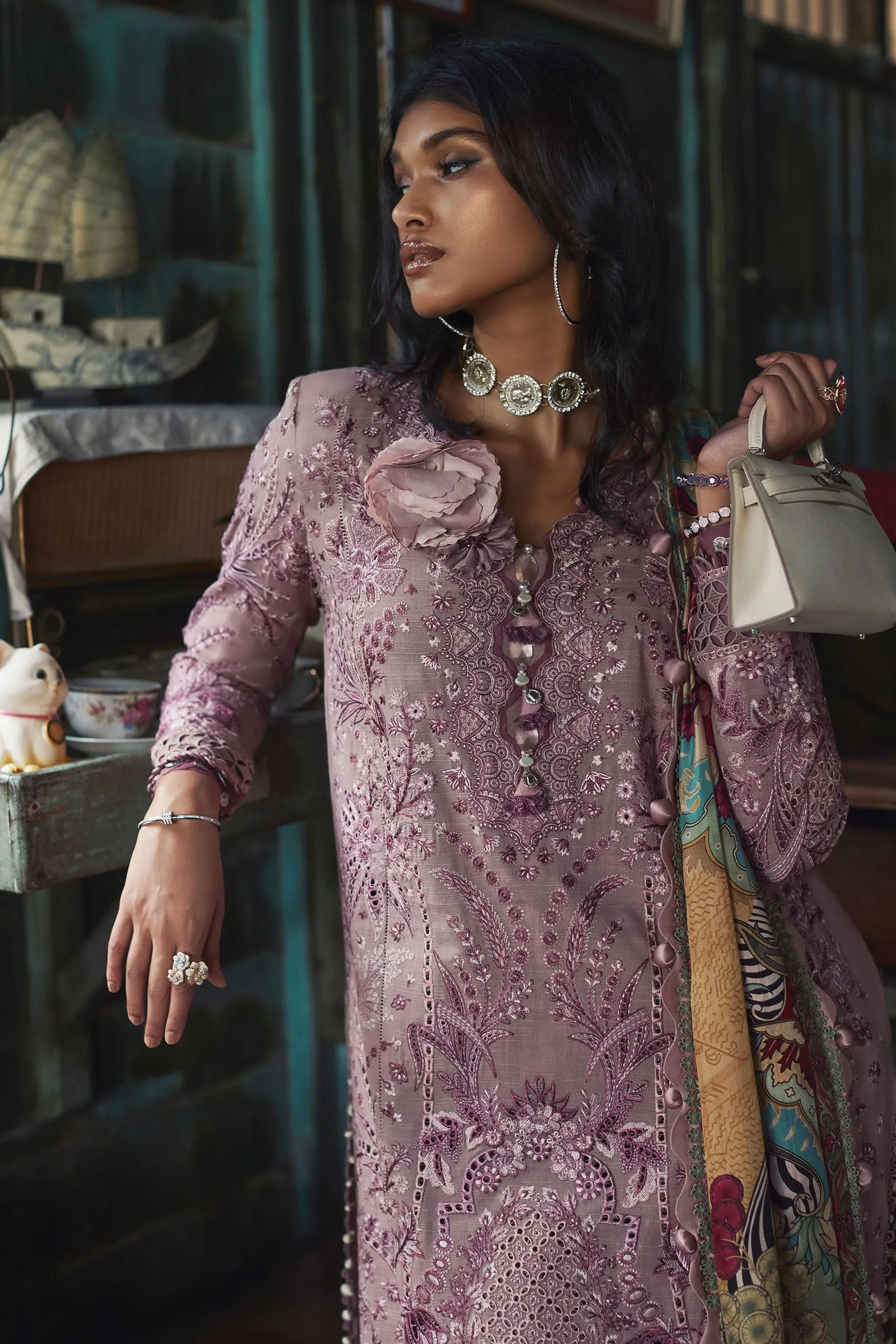 PARISA (EW22-02) | Elan Winter Embroidered Collection | Unstitched Slub Khaddar Suits