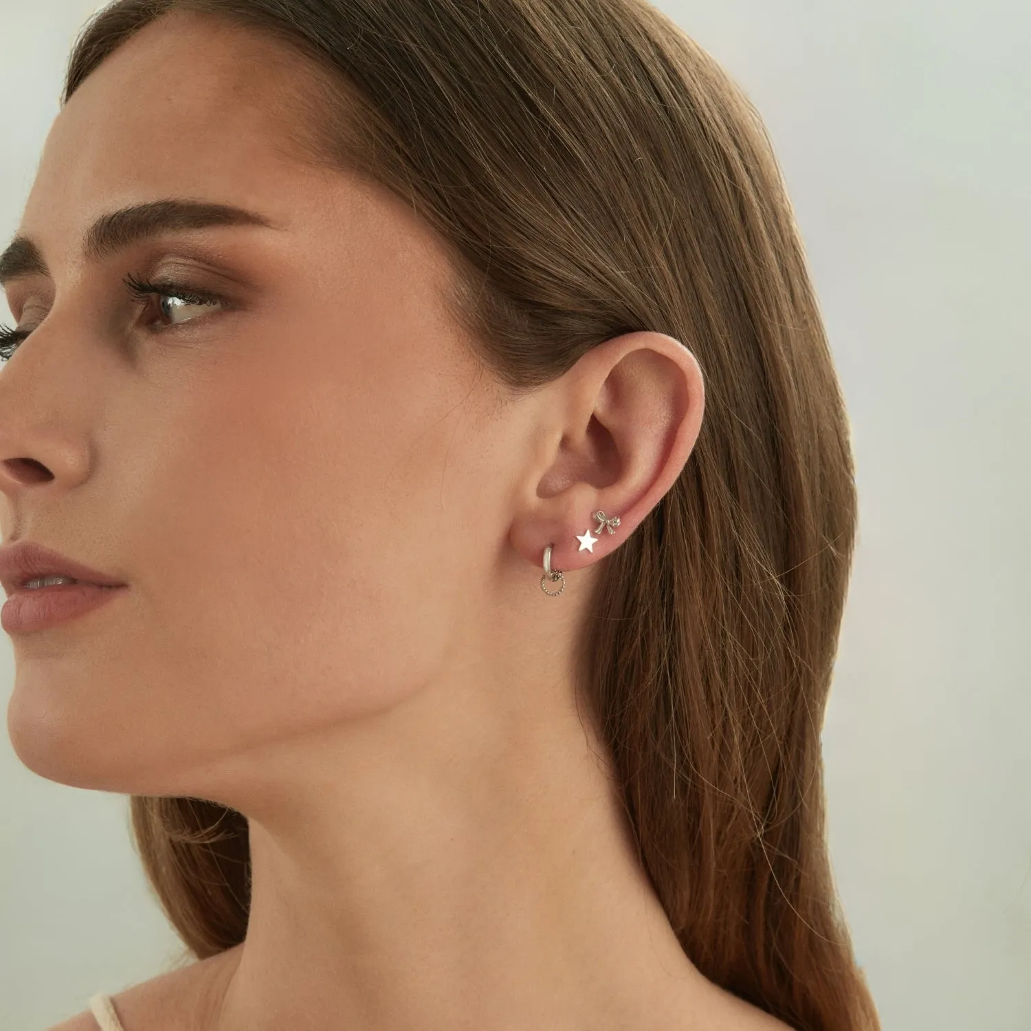 PENDIENTE PIERCING DE PLATA SWEET RIBBON
