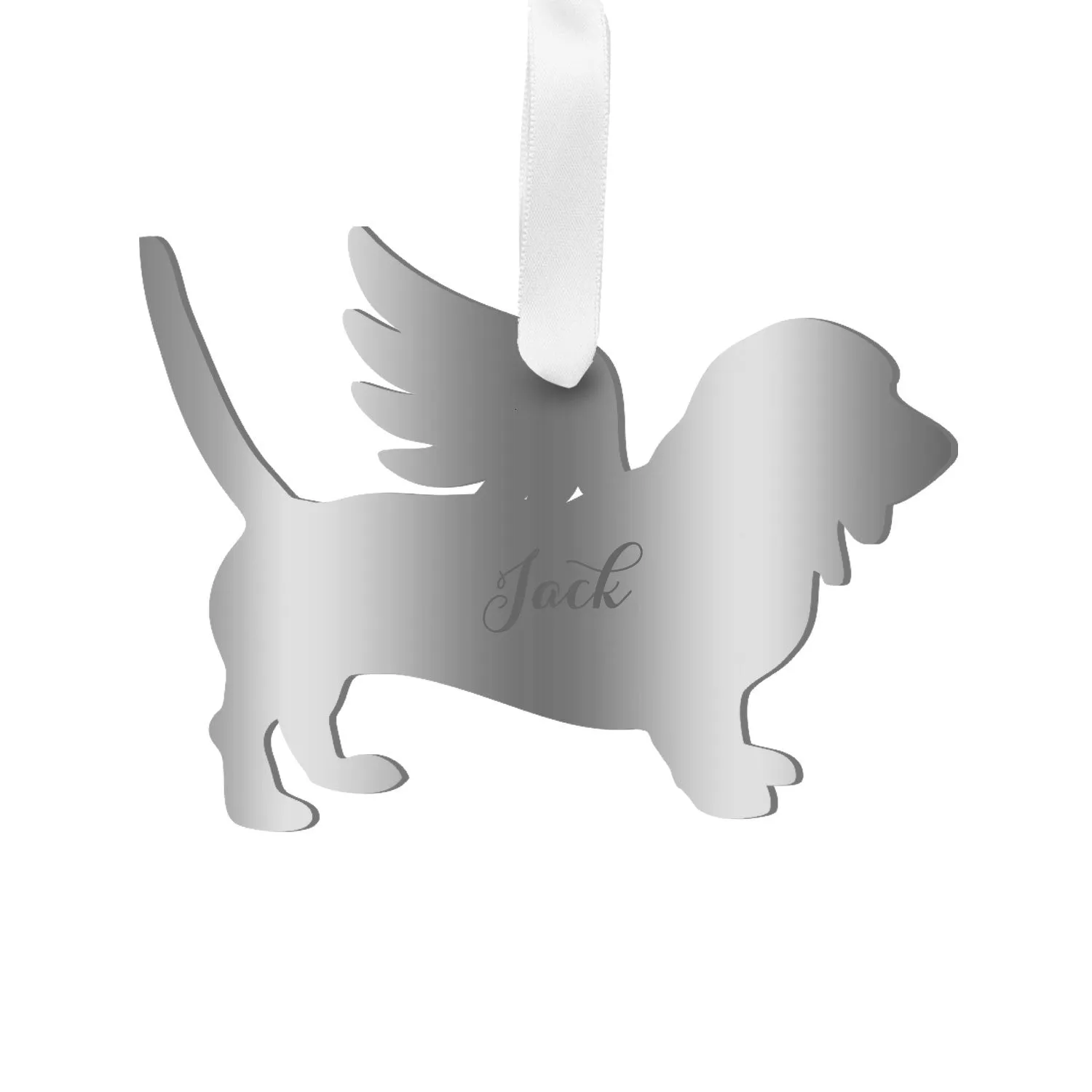 Personalized Angel Basset Hound Ornament - WS