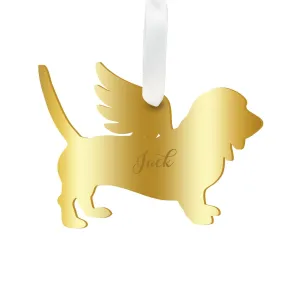 Personalized Angel Basset Hound Ornament - WS