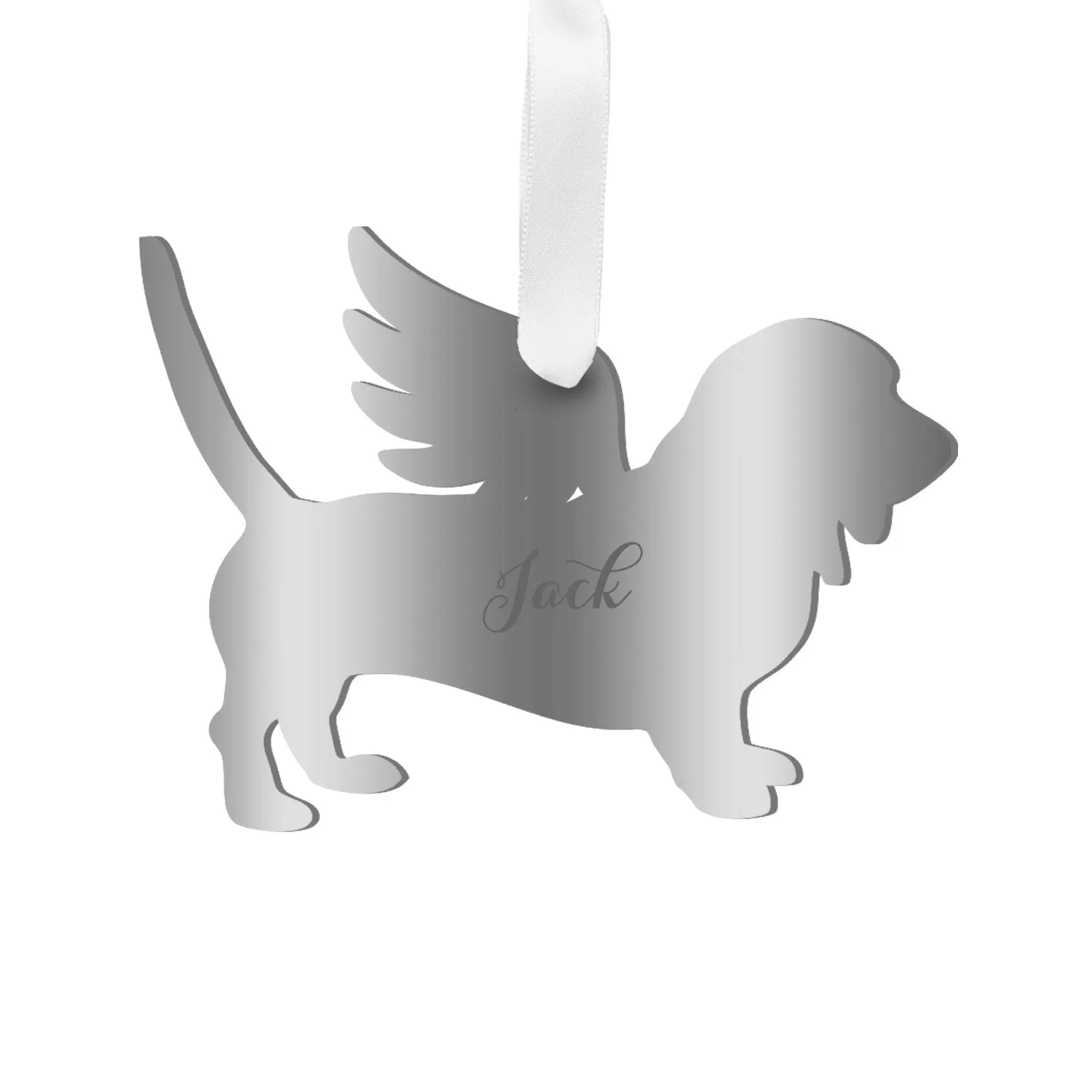 Personalized Angel Basset Hound Ornament