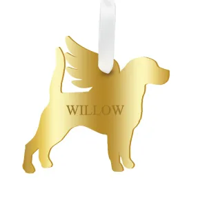 Personalized Angel Beagle Ornament
