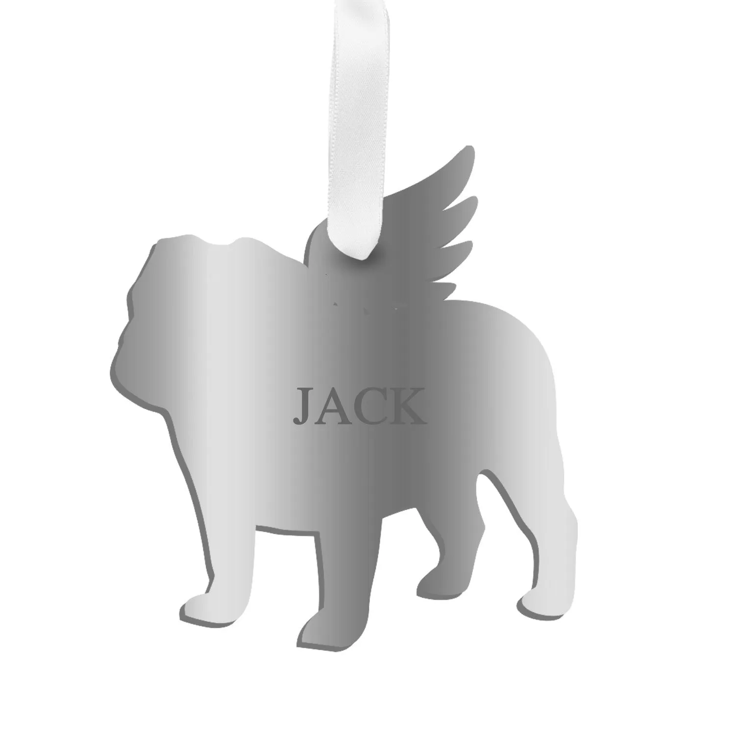 Personalized Angel English Bulldog Ornament - WS