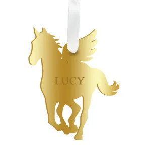 Personalized Angel Horse Ornament