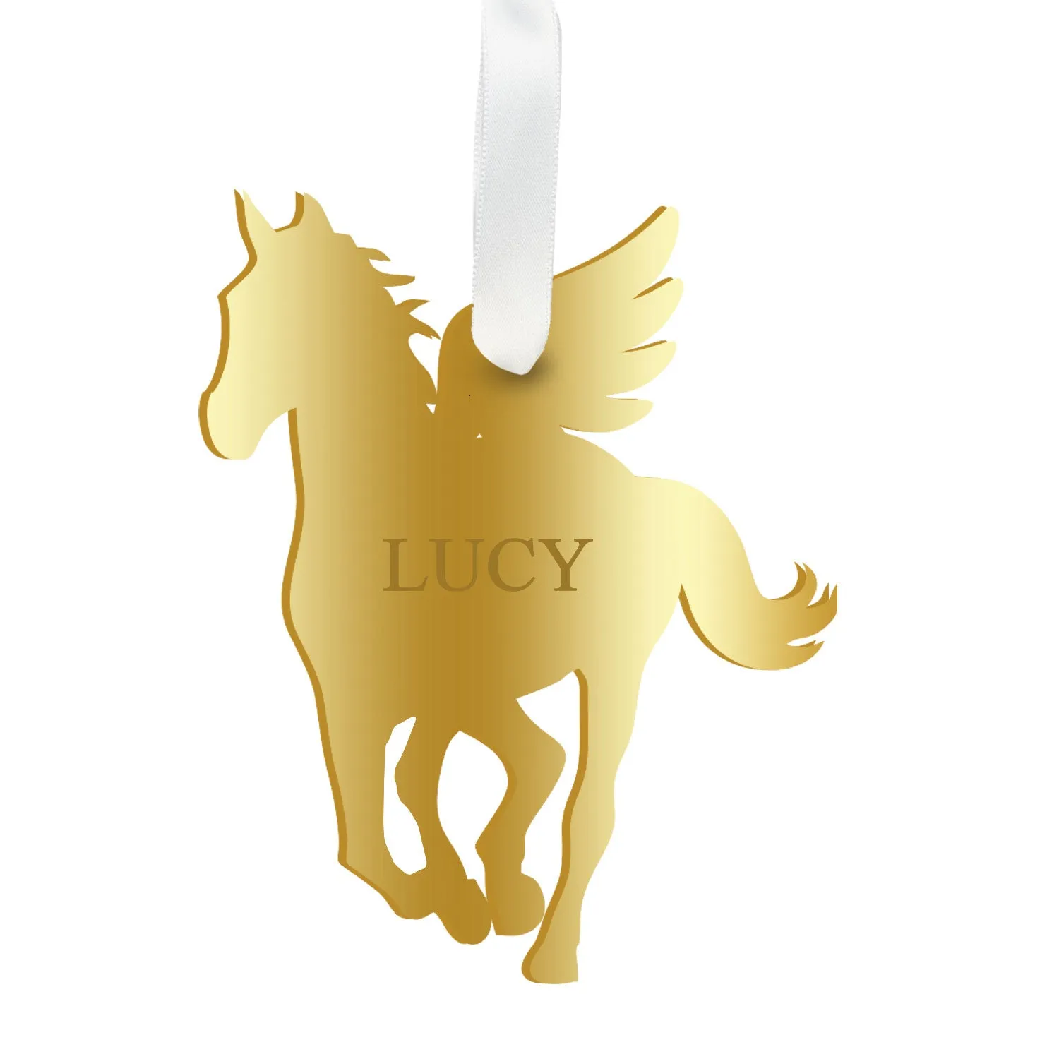 Personalized Angel Horse Ornament