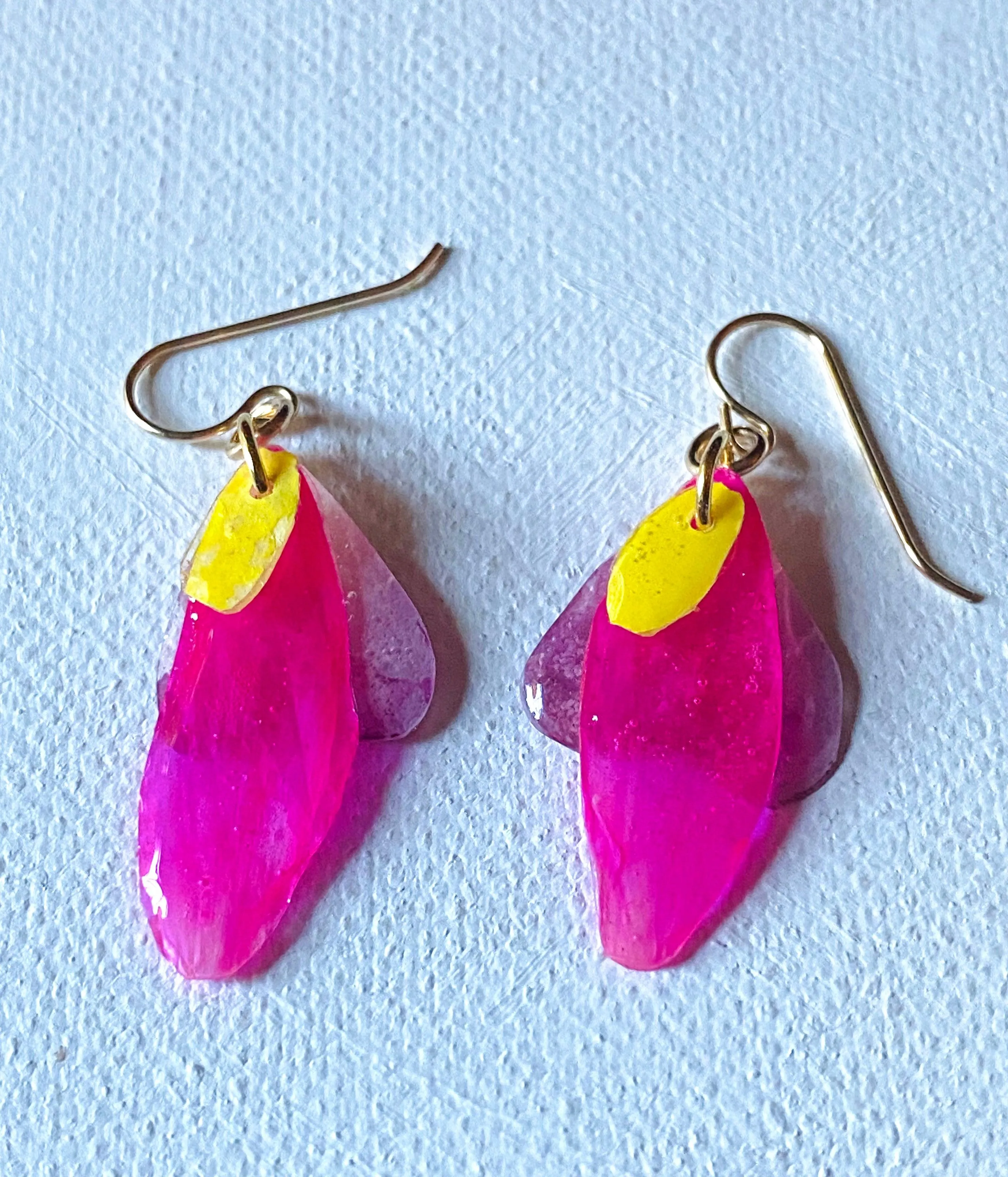 Petal Power Earrings, Real Flower Earrings