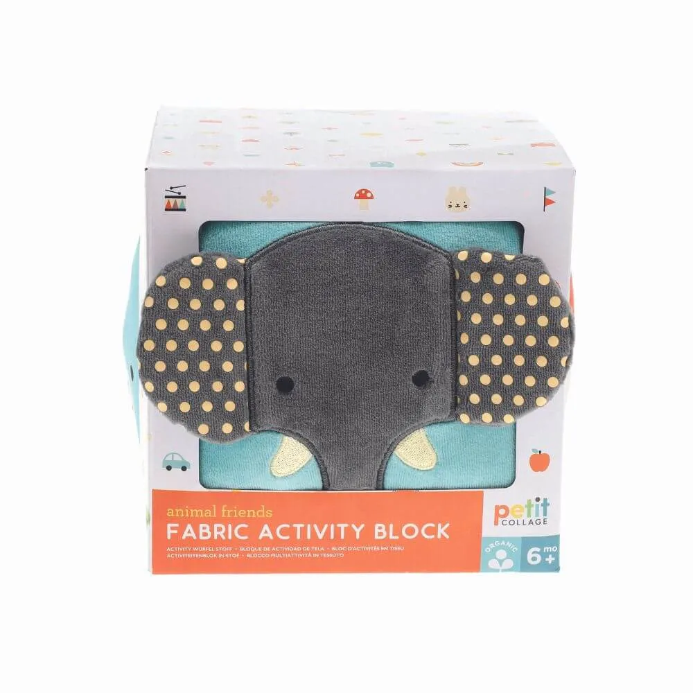 Petit Collage Animal Friends Fabric Activity Block