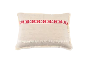 Pillow: Embroidered antique handwoven Hungarian hemp - P082