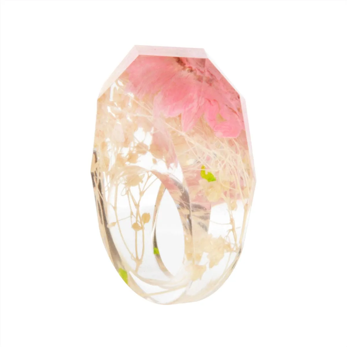 Pink & Natural Dried Flower Ring