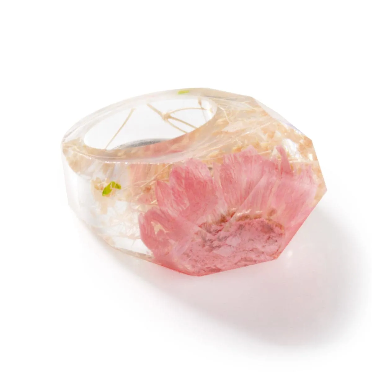 Pink & Natural Dried Flower Ring