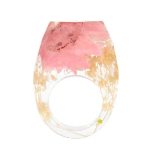 Pink & Natural Dried Flower Ring