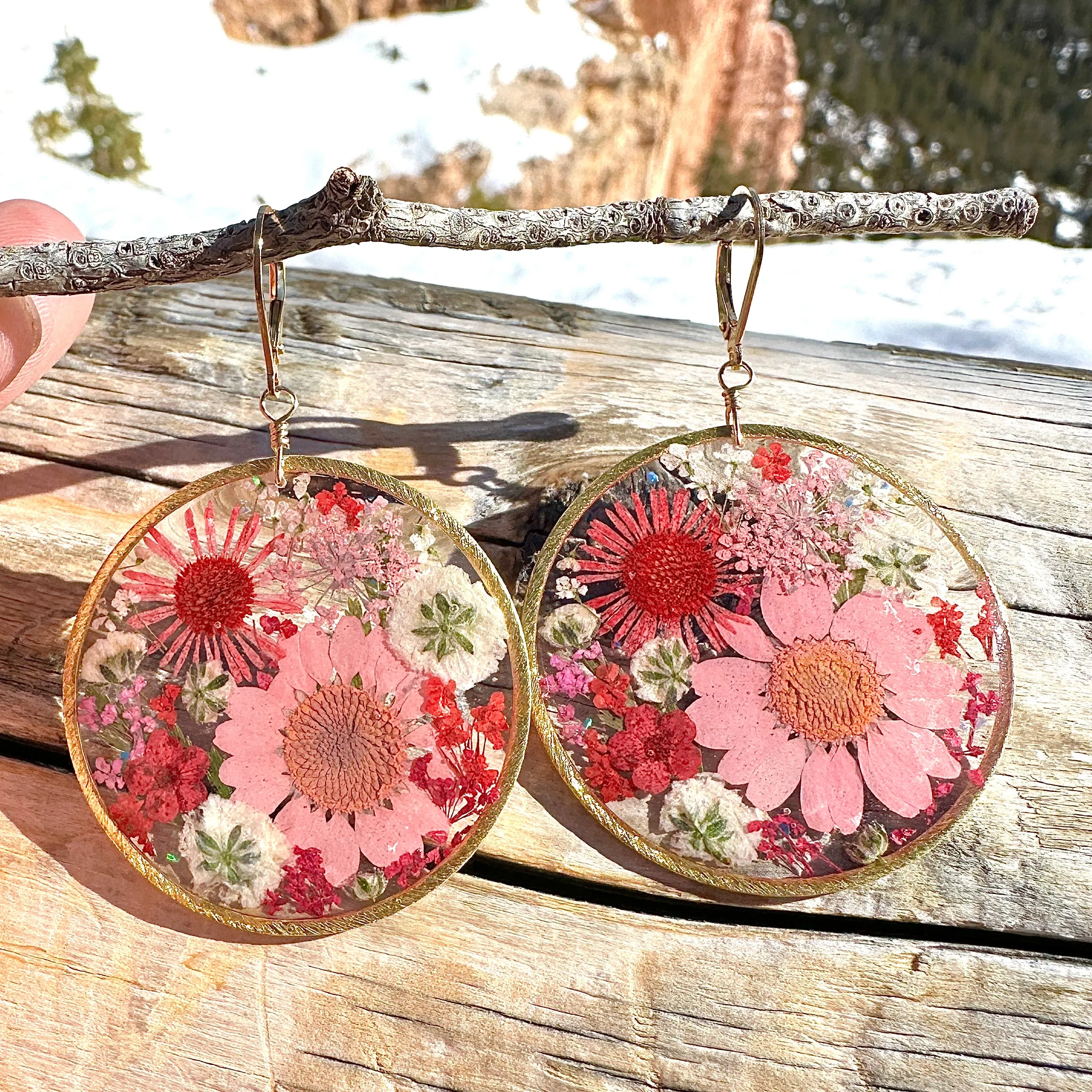 Pink Botanical Garden Earrings - BG 227