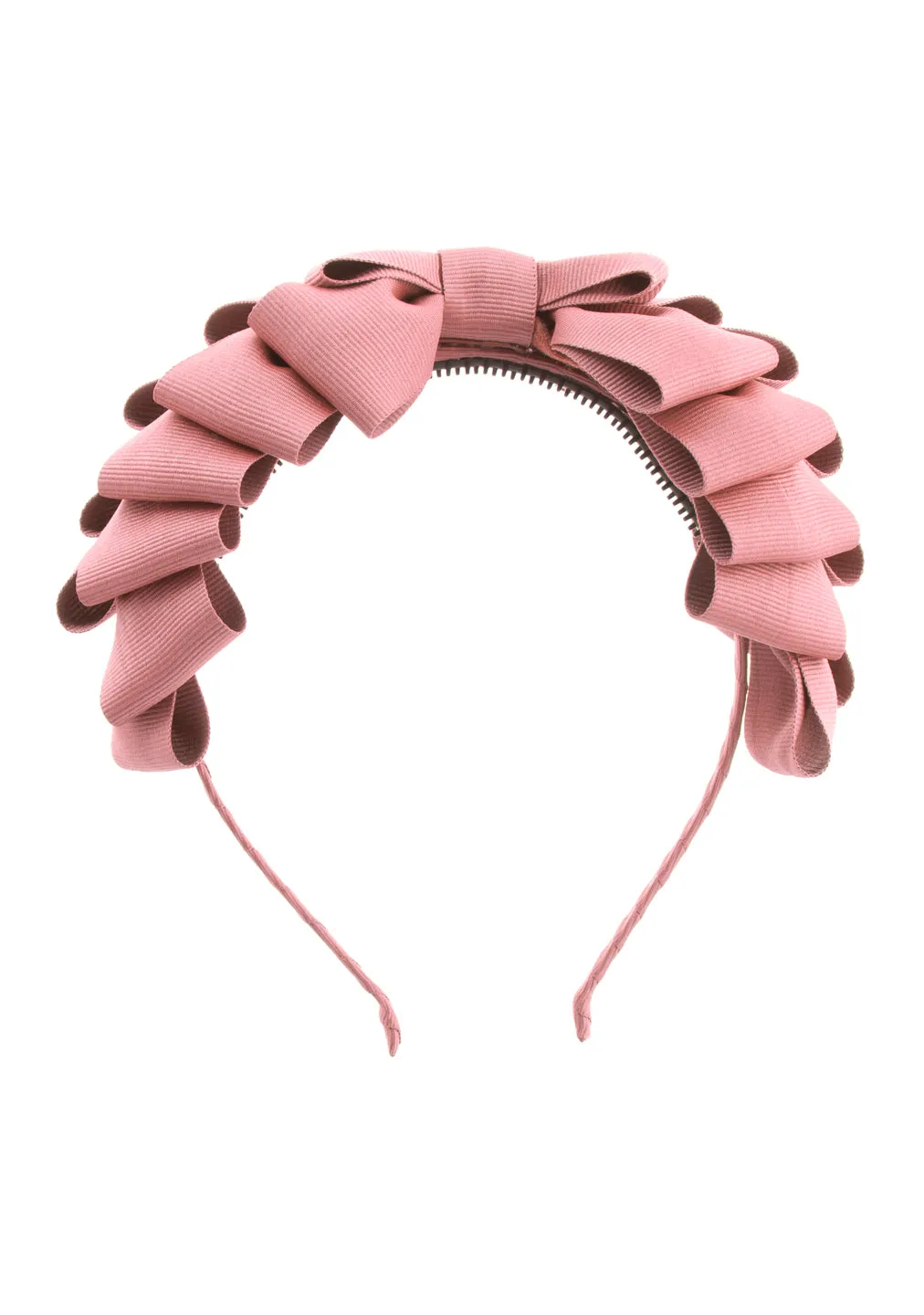 Pleated Ribbon Grosgrain Headband - Sweet Nectar