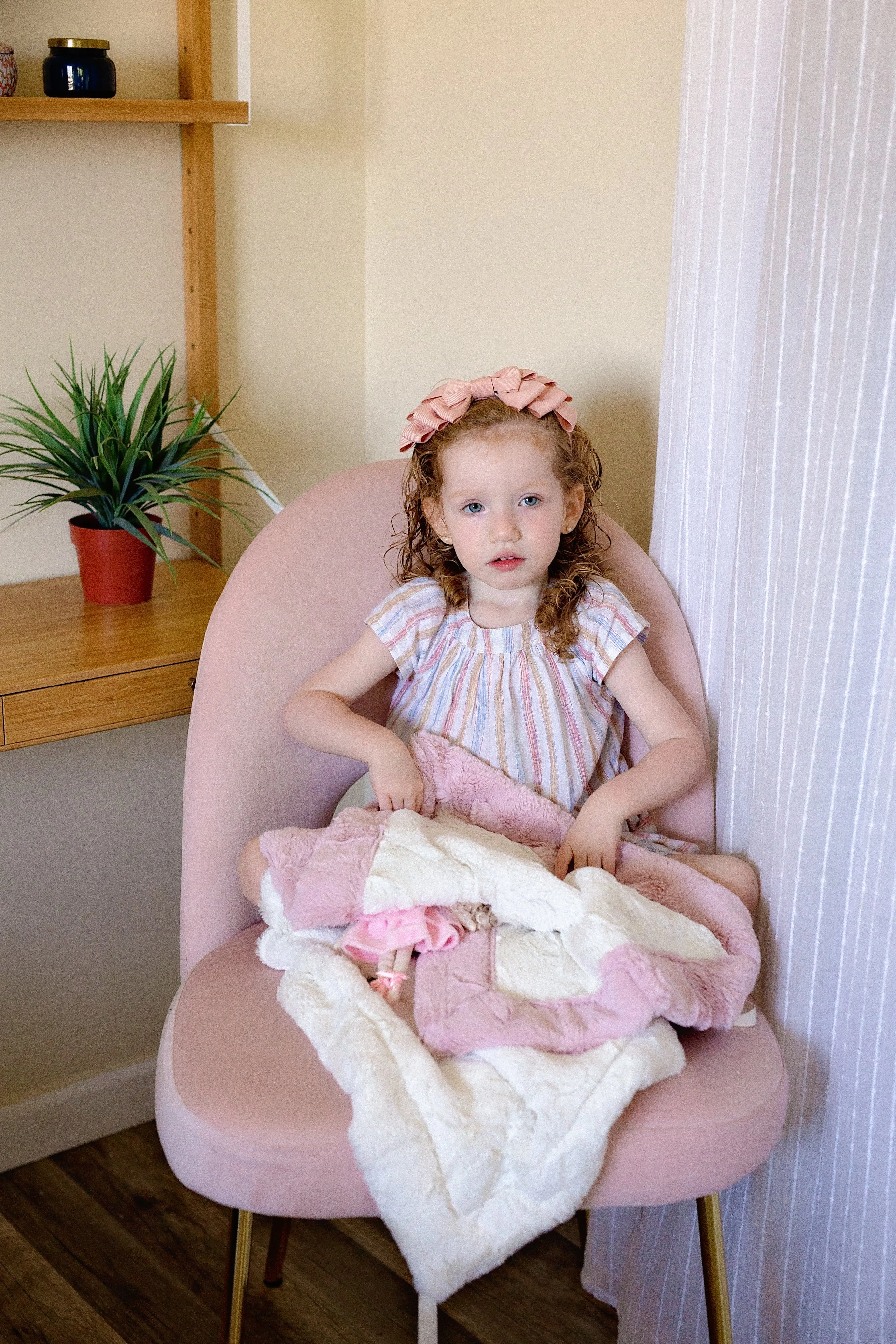Pleated Ribbon Grosgrain Wrap - Sweet Nectar