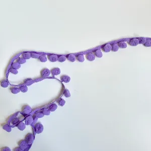 Pom Pom Fringe - Orchid 25mm