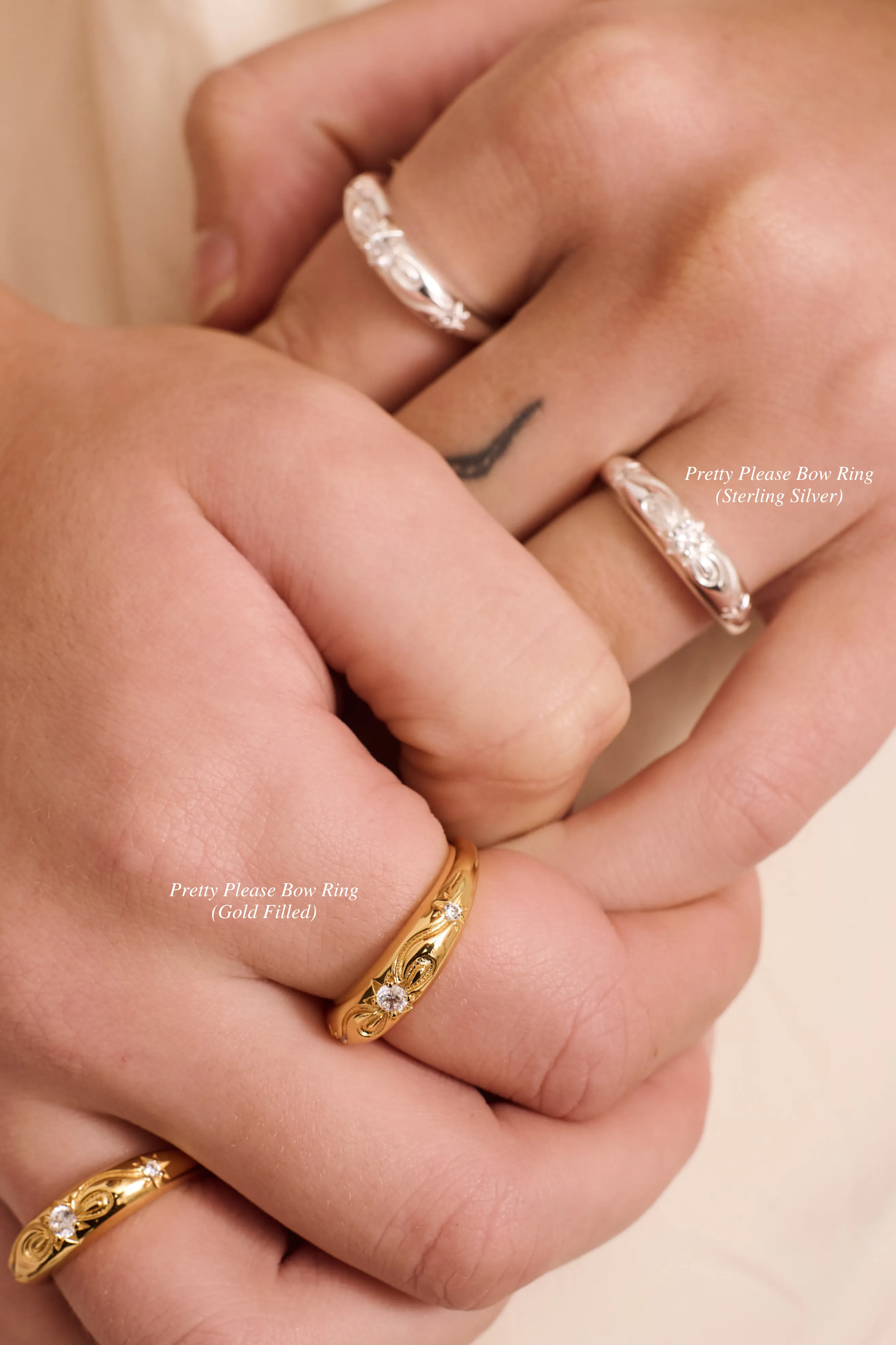 Pretty Please Bow Ring - Sterling Silver