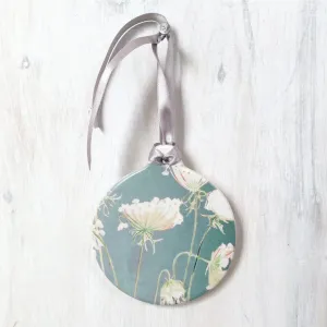 Queen Anne's Lace on Teal Room Ornament