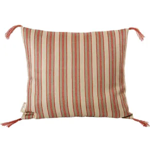 Red Stripe Linen Pillow