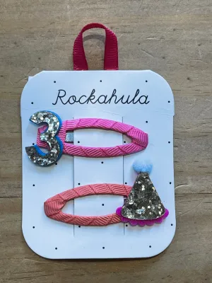 Rockahula Birthday Glitter Clips