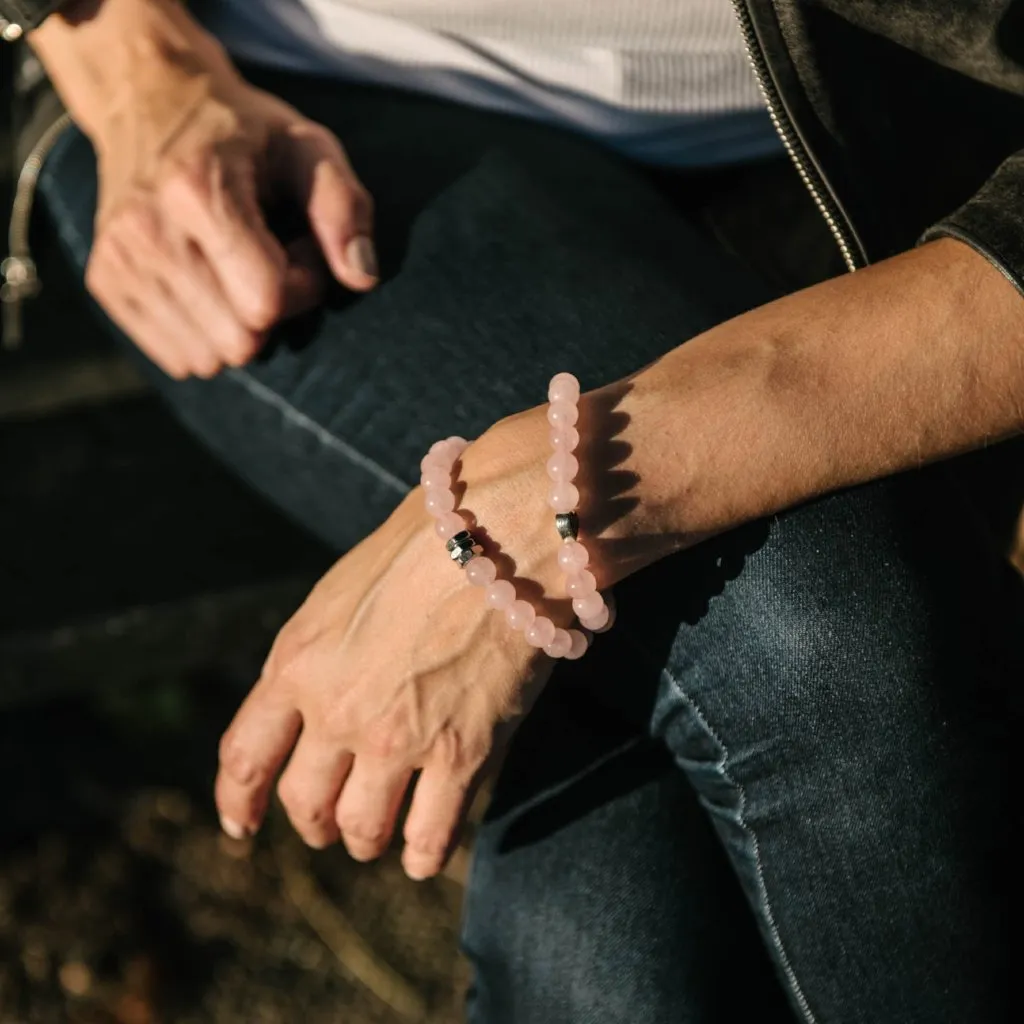 Rose Quartz Beaded Bracelet