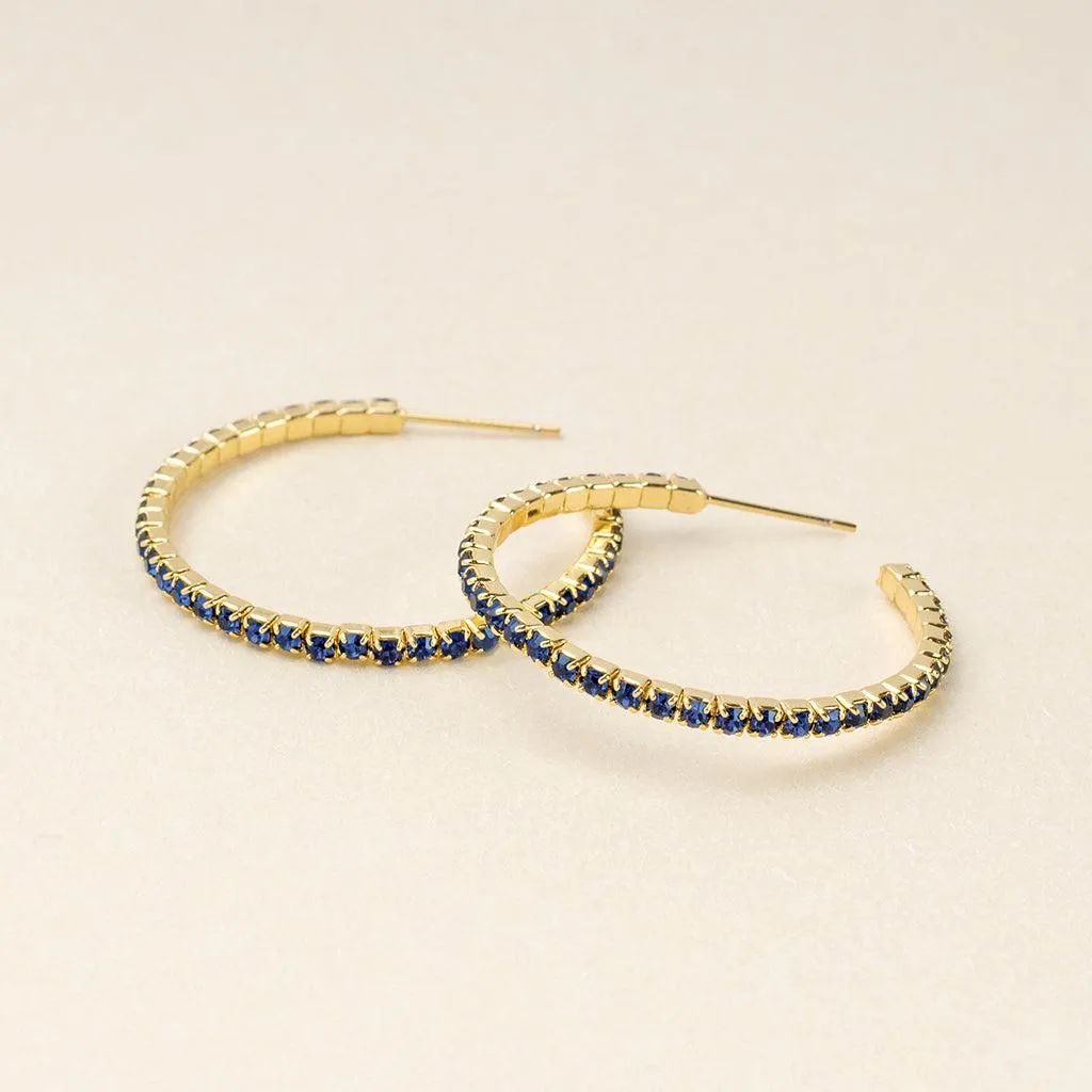 Scout Curated Wears Sparkle & Shine Small Rhinestone Hoop Earrings