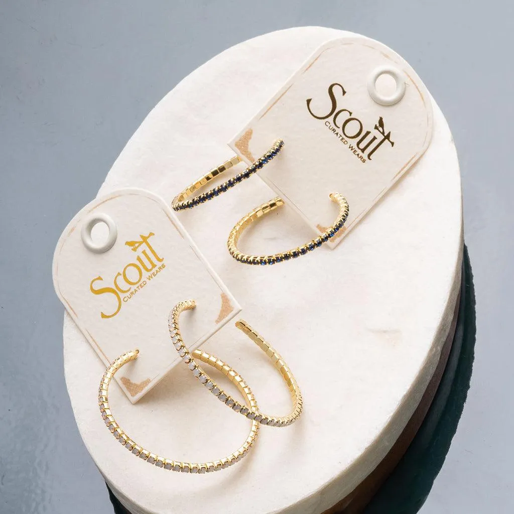 Scout Curated Wears Sparkle & Shine Small Rhinestone Hoop Earrings