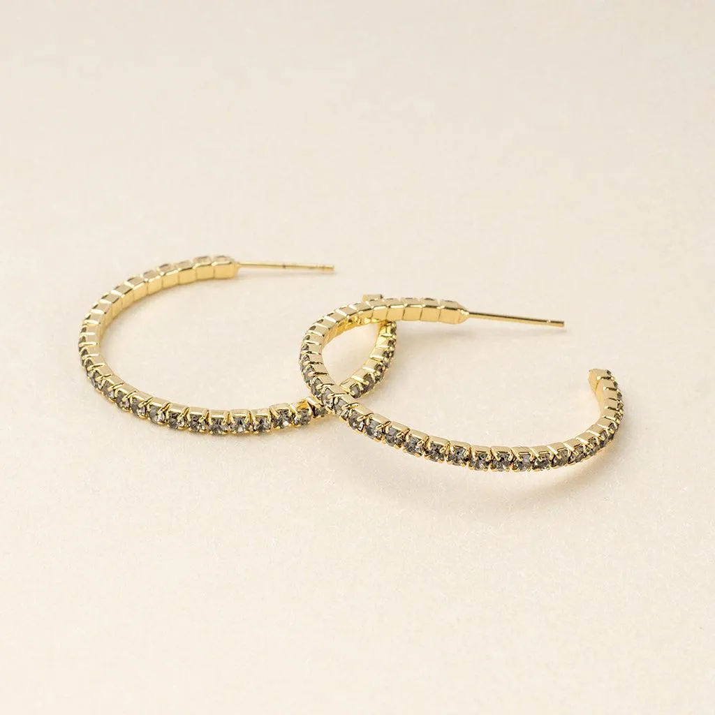Scout Curated Wears Sparkle & Shine Small Rhinestone Hoop Earrings